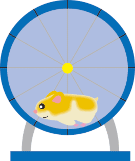 ハムスターが回し車を動かしている動画